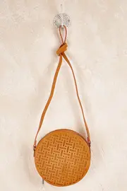 Pixie Wicker Laser Cut Shoulder Bag--SAH-SA8187