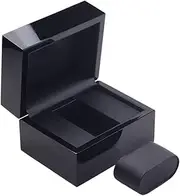 [CFZSALK] Watch Display Organizer Elegant Single Slot Watch Box Wristwatch Holder Portable Watch Storage Case Watch Winder Watch Organizer (Black 14 * 11.2 * 9.7cm) KeYJ
