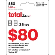 Total by Verizon $80 Unlimited Plan (2 devices)10 GB Hotspot[Physical Delivery]
