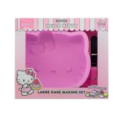Hello Kitty Large Cake Making Set - 3 Piece Silicone Mold, Spatula & Recipe Book