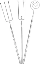 BIUDECO 3pcs Stainless Steel Chocolate Fork Fondue Dipping Compact Kitchen Tools for Baking and Candy Making Lightweight and Easy to Store