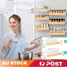 4x Bamboo Kitchen Wall Mounted Storage Hanging Magnetic Spice Rack Organizer AU