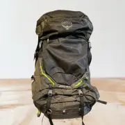 Osprey Stratos 50 Men’s Hiking backpack Black Grey RARE NWT