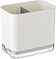 LOCADENCE Kitchen Utensil Holder, Multifunctional Grease Splatter Guard, Sinkware Caddy Countertop Organizer for Hold Chopsticks, Spoons, Forks, Cutlery Boxes (White)