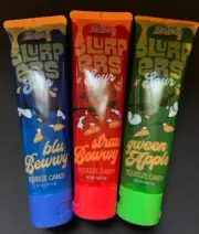 Too Tart SLURPERS Sour Liquid Ooze Squeeze Tube Candy - LOT OF 3 FLAVORS