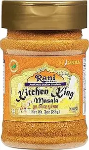 Rani Kitchen King Masala (20-Spice Curry blend) 3oz (85g) PET Jar ~ All Natural | Vegan | No Colors | Gluten Friendly | NON-GMO | Kosher | Indian Origin