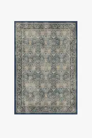 120' x 185' | Machine Washable Runner Rug | Kid & Pet Friendly | Indoor Rug | Honeysuckle & Tulip Indigo Rug by Morris & Co. | Ruggable