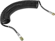 X AUTOHAUX 34 Circle Air Brake Hose Oil Cooler Coiled Short Tail Line Brake Coil Cable for Trucks Tractors Assembly with M22x1.5 NPT Fitting Black 28FT