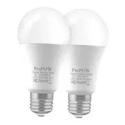 Radar Motion Sensor Light Bulbs, A19 12W (100 Watt 2 Pack Daylight White