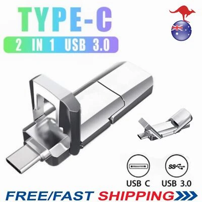 128G 256G USB 2 in 1 High Speed Flash Drive OTG USB 3.0 and Type C Compatible