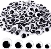 500 Pieces Wiggle Googly Eyes Self Adhesive Black White Craft Eyes for DIY Craft