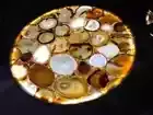 15"x15" Natural Agate Coffee Table Top, Agate Center Table Top, Furniture Decors