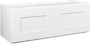 Design House 543272 Brookings Unassembled RTA (Ready-to-Assemble) Shaker Style Bridge Wall Kitchen Cabinet W3312 33x12x12, White