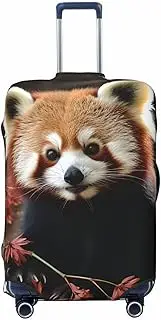 [STVYUKL] Red Pandas Luggage Cover Personalized Elastic Washable Suitcase Cover Luggage Protector Auti-Scratch Suitcase Case Protector Fits 18-32 Inch Luggage, Black, Small