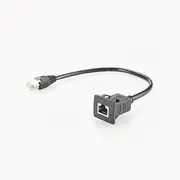 GXMRHWY RJ45 CAT 5e Panel Mount Snap in Fast Speed Cat5e Ethernet Network Extension Cable 1 Meter