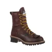 GEORGIA MEN'S STEEL TOE WATERPROOF LOGGER BOOTS G7313 M/W 7-12, 13, 14, 15 NEW