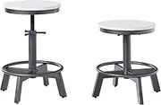 Ashley Furniture Torjin Swivel Stool (2/CN), Vintage White