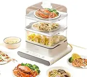 Electric Steamer Household Small Multi-Functional Three-Layer Large Capacity steam Pot Automatic Power Off steam Box Small Breakfast Machine
