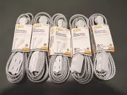 5 Braided Extension Cords 10 Ft. 3 Outlets w/ Cover. Flat Head 2 Prong 16 Gauge