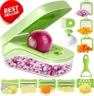 Vegetable Chopper, 8-in-1, Onion Cutter, Slicer, Dicer, Container, 10 Tools
