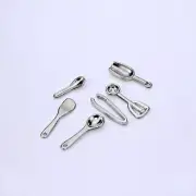 6PC Cookware 1/12 Scale Dollhouse Miniature Tableware Kitchen Tools Clips Spoon