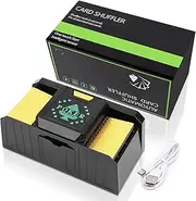 Electric Card Shuffler, MXTIMWAN Card Shuffler for 1-2 Decks, Automatic Card Shuffler for Omaha, Baccarat, Blackjack, Poker, Texas Hold Em, Battery Operated