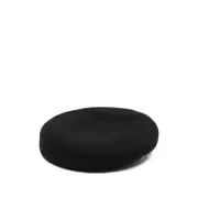 [Kenzo] Kenzo Embroidered-logo Wool Beret ONE SIZE BLACK