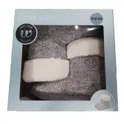 Gray Wayland Square Women’s Memory Foam Slipper Boots Size 7-8 ~ NIB