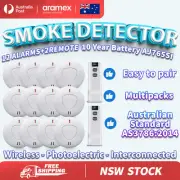 OZ ANKA WIRELESS INTERCONNECTED PHOTOELECTRIC Smoke Alarm 12PCS + 2 x Remote