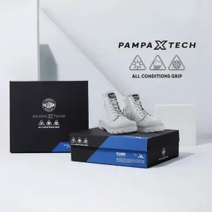 【Palladium】PAMPA X TECH WP+米其林科技聯名橘標防水靴-中性-冰湖灰(77040-069)