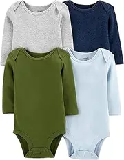[Carter's] Unisex Baby 4-Pack L/S Bodysuits