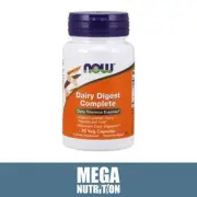 NOW Foods Dairy Digest Complete Digests Lactose, Proteins & Fats 90 Veg Capsules