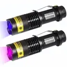 UV 365nm and 395nm Flashlight Light Wood's Lamp Blacklight Ultraviolet LED Po...