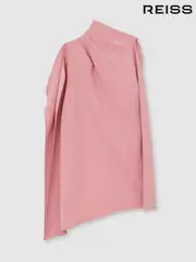 Reiss Pink Ellery 13-14 yrs One-Shoulder Draped Dress (F35958) | $185