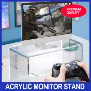 Acrylic Monitor Stand Transparent Desktop Computer Laptop Stand Riser Clear