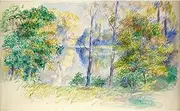 ARTICULOZY Giclee Print Rolled - Renoir - View of a park - 40x50 Inch Canvas Wall Decor Art Print