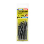 Zenith 8G x 50mm Tufcote® Countersunk Rib Head Treated Pine Screws - 20 Pack