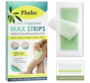 Phebo Olive Fragrance Wax Strips 20 Count Wax Strips NEW in Box Easy to Apply