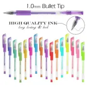 Glitter Gel Pens for Colouring Books Drawing 60 Colouring Pens with 60 Refills