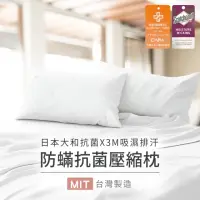 在飛比找momo購物網優惠-【A-ONE】防螨抗菌壓縮枕/除臭機能枕(3M吸濕排汗專利/