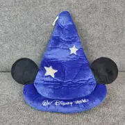 Disney Fantasia Mickey Mouse Plush Hat Ears Blue Wizard Witch Hat Vintage New