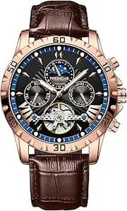 [DAXIAOYU] Luxury Automatic Mechanical Watch for Men Hollow Tourbillon Waterproof Luminous Leather Men's Watches