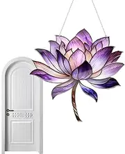 Flower Catchers Flower Sun Catchers for Indoor Windows - Purple Light Weight Acrylic Heated Window Hangings in Purple, Solar Catcher for Thanksgiving