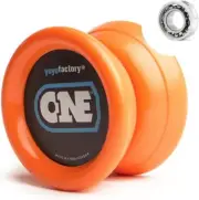 YoyoFactory ONE Yo-Yo - Orange modern spinning yoyo, beginner to pro, 2 differen