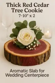 2” Thick Red Cedar Wood Slices – Rustic Wedding Decor – USA Handmade Pack