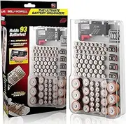 The Battery Box, Battery Storage with Hinged Clear Cover and Battery Tester. The Battery Storage Organizer Case Holds 93 Batteries Various Sizes.