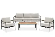 Sorrento Outdoor 3 Seater Sofa, Lounge Chair & Coffee Table Set