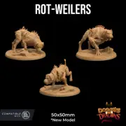 Rot-Weilers - Set of 3 | Dungeons and Doggos | Dragon Trapper's Lodge D&D