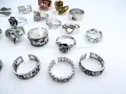 wholesale knuckle rings 20pcs small size toe rings adjustable finger foot