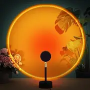 Sunset Lamp Projection, 180 Degree Rotation Projection Lamp led Light, Sunset Night Light Projector with 10W Adapter and Romantic Visual for Selfie, Home, Party, Living Room, Bedroom, Sunset Red